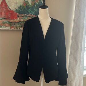 Sweet Wanderer Black Flared Sleeve Blazer